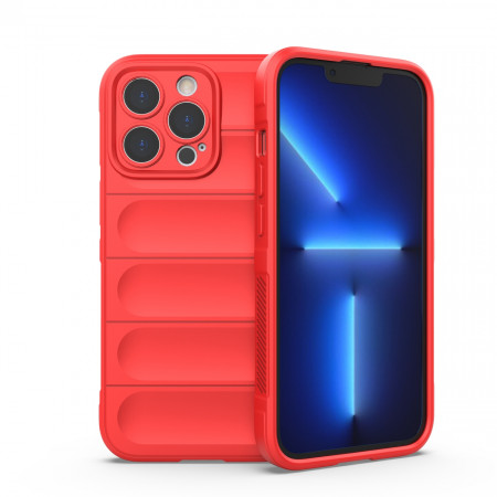 Подсилен гъвкав гръб Magic Shield - iPhone 13 Pro червен