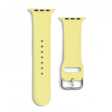 Силиконова каишка APS - Apple Watch 45mm Series 9 / 45mm Series 8 / 45mm Series 7 / 44mm SЕ (2nd gen) / 44mm SE / 44mm Series 6 / 44mm Series 5 / 44mm Series 4 / 42mm Series 3 / 42mm Series 2 жълт