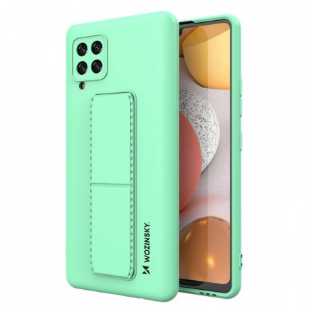 Силиконов гръб със стойка WOZINSKY Kickstand - Samsung Galaxy A42 5G мента