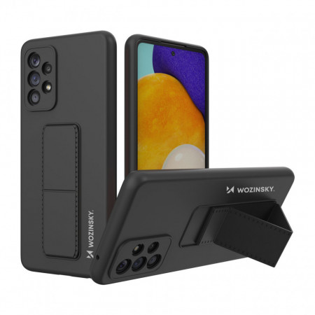 Силиконов гръб със стойка WOZINSKY Kickstand - Samsung Galaxy A73 5G черен
