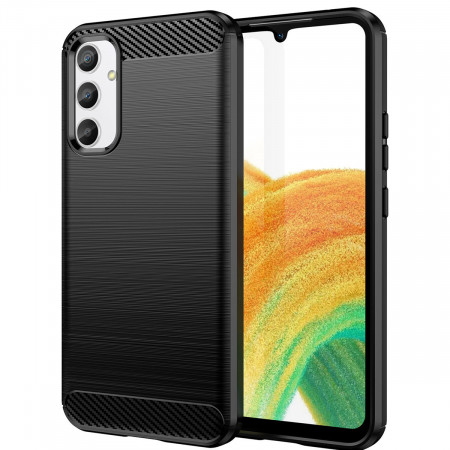 Силиконов гръб Carbon - Samsung Galaxy A34 5G черен