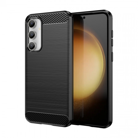Силиконов гръб Carbon - Samsung Galaxy S23 FE черен