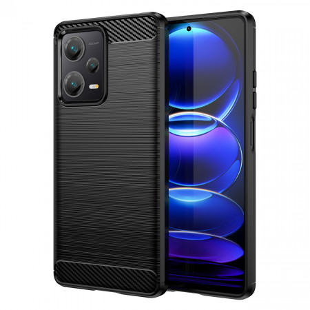 Силиконов гръб Carbon - Xiaomi Redmi Note 12 Pro+ 5G черен