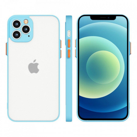 Силиконов полупрозрачен гръб Milky - iPhone 12 син