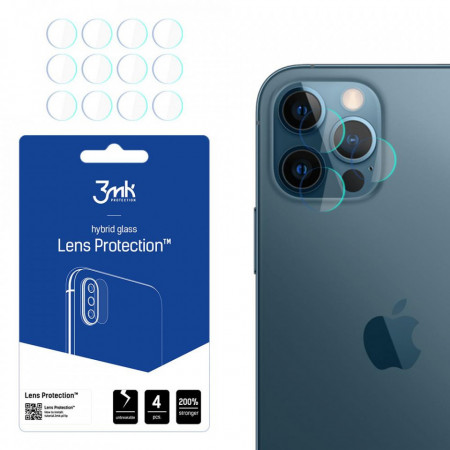 4 бр. гъвкав протектор за камера 3mk Lens Protection - iPhone 12 / 12 Pro
