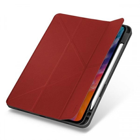Антибактериален калъф тип книга с място за стилус UNIQ Transforma Rigor - iPad Air 10.9" (4th gen 2020) / (5th gen 2022) червен