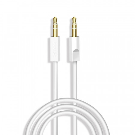Аудио кабел DUDAO 3 pole жак 3.5mm 1m бял (L12S бял) - Img 1