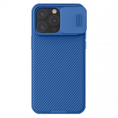 Гръб с подвижно покритие за камерата NILLKIN CamShield Pro с вграден магнит - iPhone 15 Pro син