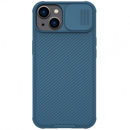 Гръб с подвижно покритие за камерата NILLKIN CamShield Pro - iPhone 14 Plus син
