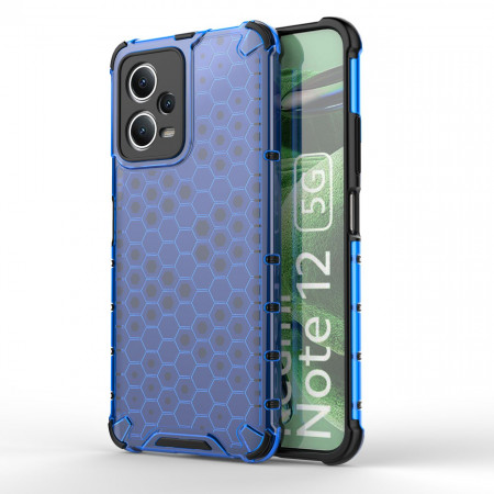 Гръб Honeycomb Armor със силиконов бъмпер - Xiaomi Poco X5 / Redmi Note 12 син