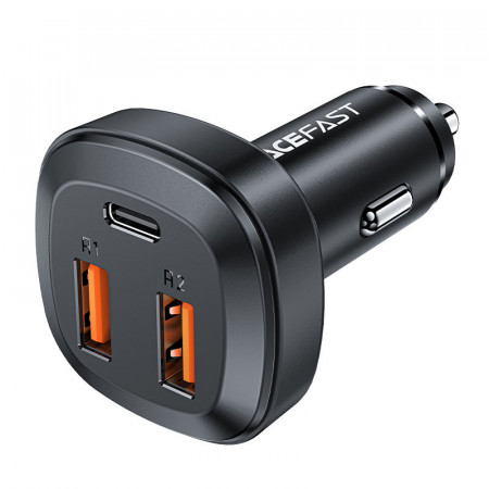 Зарядно за кола ACEFAST 66W 2x USB Type A / USB Type C PPS PD QC 4.0 AFC FCP SCP (B9) черно
