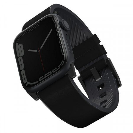 Каишка от еко кожа UNIQ Straden - Apple Watch 44mm SE / 44mm Series 6 / 44mm Series 5 / 44mm Series 4 каишка черен