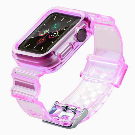 Калъф за корпус с каишка Light Strap - Apple Watch 44mm SE / 44mm Series 6 / 44mm Series 5 / 44mm Series 4 червен