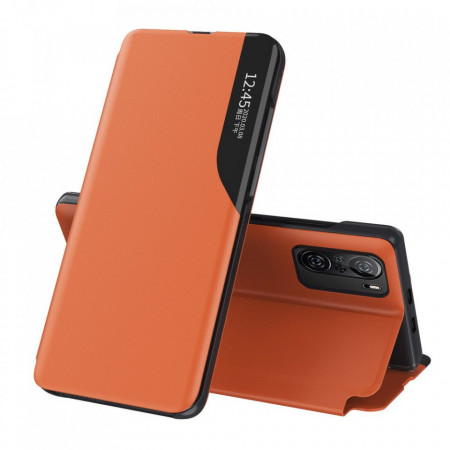 Калъф тип книга от еко кожа Eco - Xiaomi Mi 11i / Mi 11X / Poco F3 / Redmi K40 / K40 Pro / K40 Pro Plus оранжев