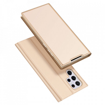 Калъф тип книга DUX DUCIS Skin Pro - Samsung Galaxy S22 Ultra златист