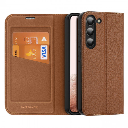 Калъф тип книга DUX DUCIS Skin X2 - Samsung Galaxy S23+ кафяв