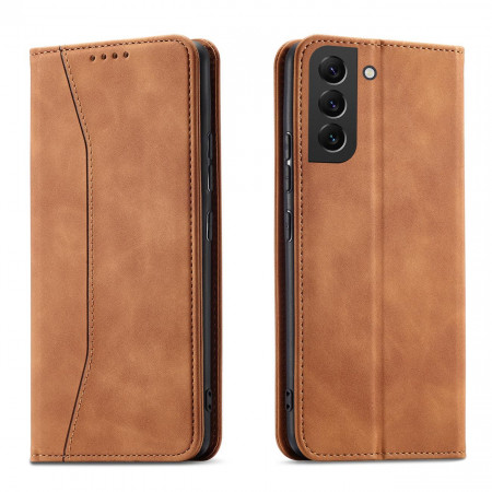 Калъф тип книга Magnet Fancy - Samsung Galaxy S23+ кафяв