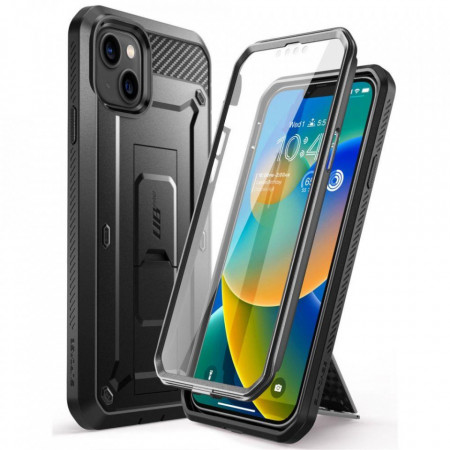 Калъф 360° със стойка и клипс SUPCASE Unicorn Beetle Pro - iPhone 13 / 14 черен