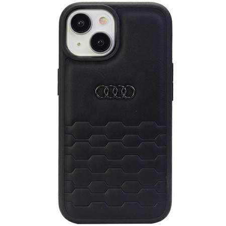 Оригинален гръб от еко кожа Audi GT Synthetic Leather - iPhone 15 Plus черен