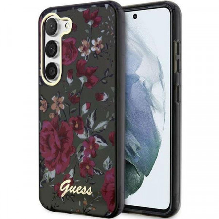 Оригинален гръб GUESS Flower GUHCS23SHCFWSA - Samsung Galaxy S23 каки