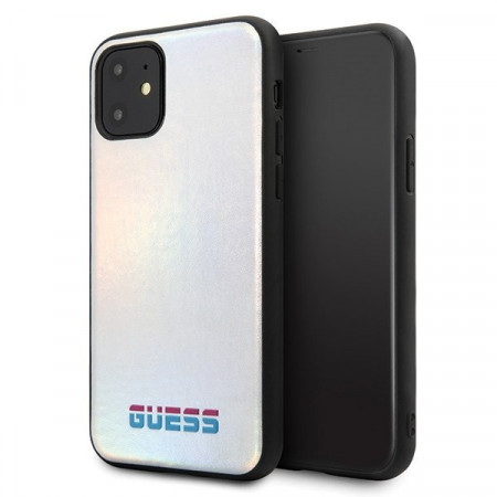 Оригинален гръб GUESS Iridescent - iPhone 11 Pro Max сребрист