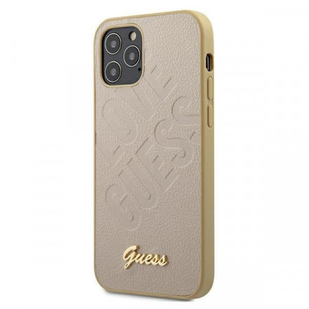 Оригинален гръб GUESS Iridescent Love Script Gold Logo GUHCP12SPUILGLG - iPhone 12 mini златист
