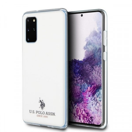 Оригинален гръб US POLO Shiny USHCS67TPUWH - Samsung Galaxy S20+ / S20+ 5G бял