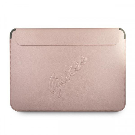 Оригинален калъф за лаптоп GUESS Saffiano Script GUCS13PUSASPI 13" розов