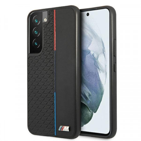 Оригинален твърд гръб BMW M Collection Triangles BMHCS22STRTBK - Samsung Galaxy S22 черен