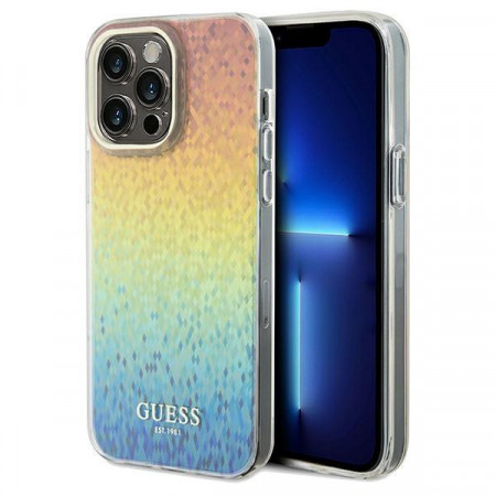 Оригинален твърд гръб GUESS IML Faceted Mirror Disco Iridescent - iPhone 13 Pro Max многоцветен