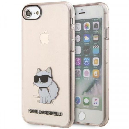 Оригинален твърд гръб KARL LAGERFELD Ikonik Choupette KLHCI8HNCHTCP - iPhone 7 / 8 / SE (2nd gen) / SE (3rd gen) розов