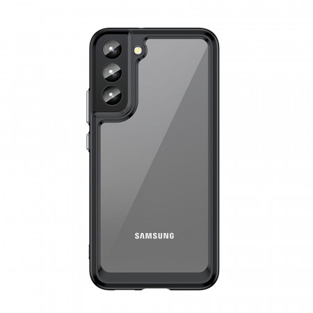 Прозрачен гръб с гел рамка Outer Space - Samsung Galaxy S22+ черен