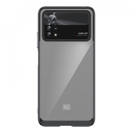 Прозрачен гръб с гел рамка Outer Space - Xiaomi Poco X4 Pro 5G черен