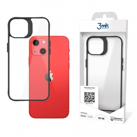 Прозрачен гръб с черна рамка 3mk Satin Armor+ - iPhone 13