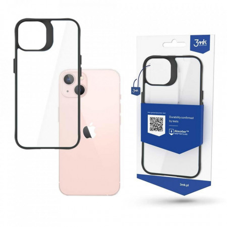 Прозрачен гръб с черна рамка 3mk Satin Armor+ - iPhone 14 Plus