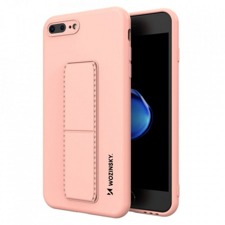 Силиконов гръб със стойка WOZINSKY Kickstand - iPhone 7 Plus / 8 Plus розов