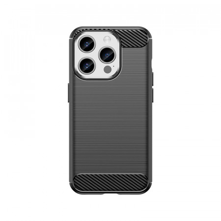 Силиконов гръб Carbon - iPhone 15 Pro черен