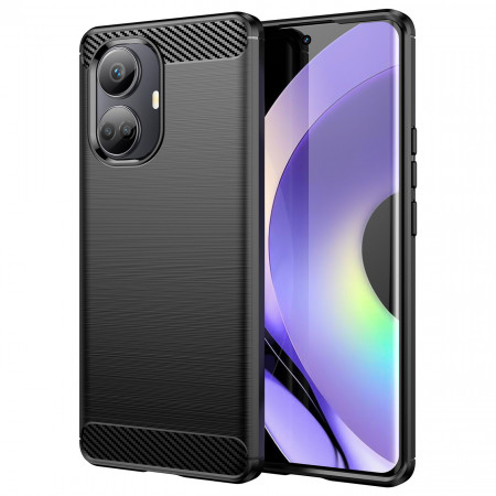 Силиконов гръб Carbon - Realme 10 Pro черен