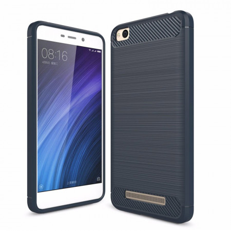 Силиконов гръб Carbon - Xiaomi Redmi 4A син