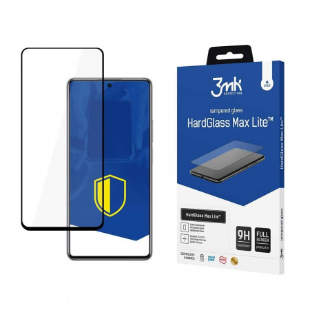 Стъклен протектор с пълно покритие 3mk Hard Glass Max Lite - Xiaomi 11T / 11T Pro с черна рамка