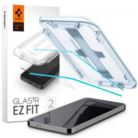 2 бр. закален стъклен протектор SPIGEN TR Ez Fit с инструмент за поставяне - Samsung Galaxy S24+