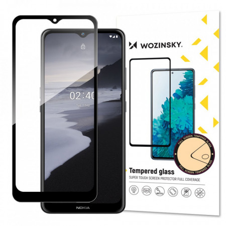 5D Full Glue закален стъклен протектор с пълно покритие WOZINSKY - Nokia 2.4 с черна рамка