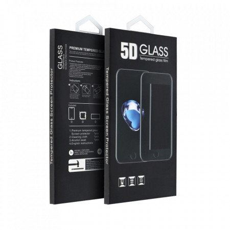 5D Full Glue закален стъклен протектор - iPhone 14 Pro с черна рамка