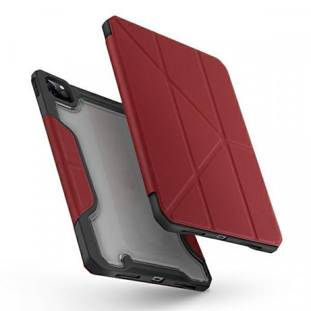 Антибактериален калъф тип книга с място за стилус UNIQ Trexa - iPad Pro 11" (2nd gen 2020) / Pro 11" (3rd gen 2021) / Pro 11" (4th gen 2022) червен