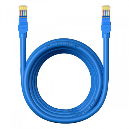 Бърз интернет кабел BASEUS High Speed cat.6 RJ45 1000Mb/s 5m син