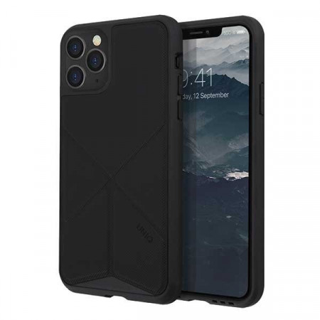 Гръб със стойка UNIQ Transforma - iPhone 11 Pro черен