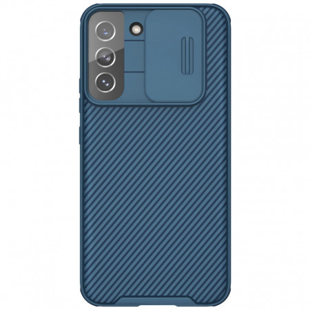 Гръб с подвижно покритие за камерата NILLKIN CamShield Pro - Samsung Galaxy S22+ син