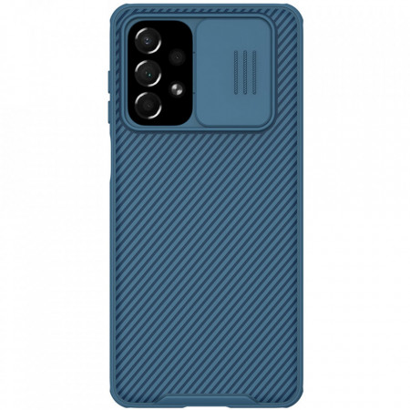 Гръб с подвижно покритие за камерата NILLKIN CamShield Pro - Samsung Galaxy A73 5G син