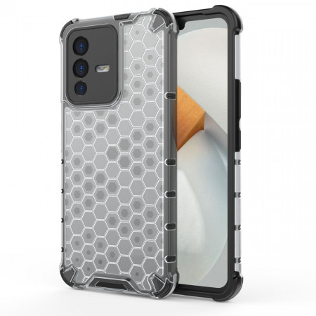 Гръб Honeycomb Armor със силиконов бъмпер - Vivo V23 5G прозрачен