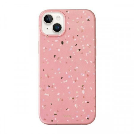 Гръб UNIQ Coehl Terrazzo - iPhone 14 Plus розов корал - Img 1